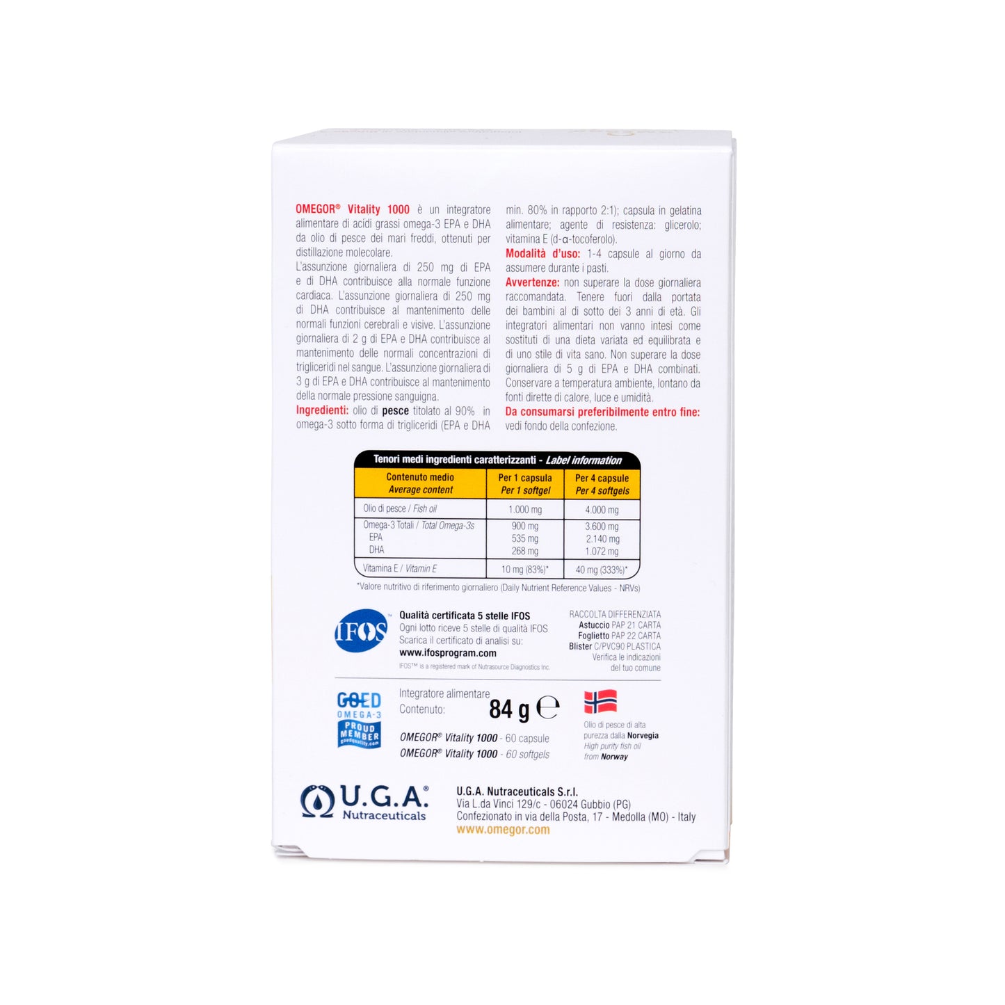 Omegor Vitality 1000 - 60 Kapseln